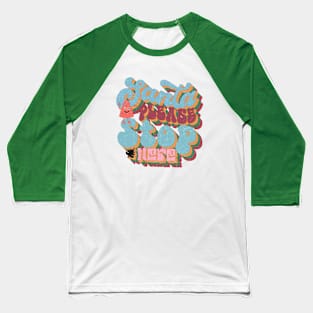 Santa Please Stop Here Retro Christmas Baseball T-Shirt